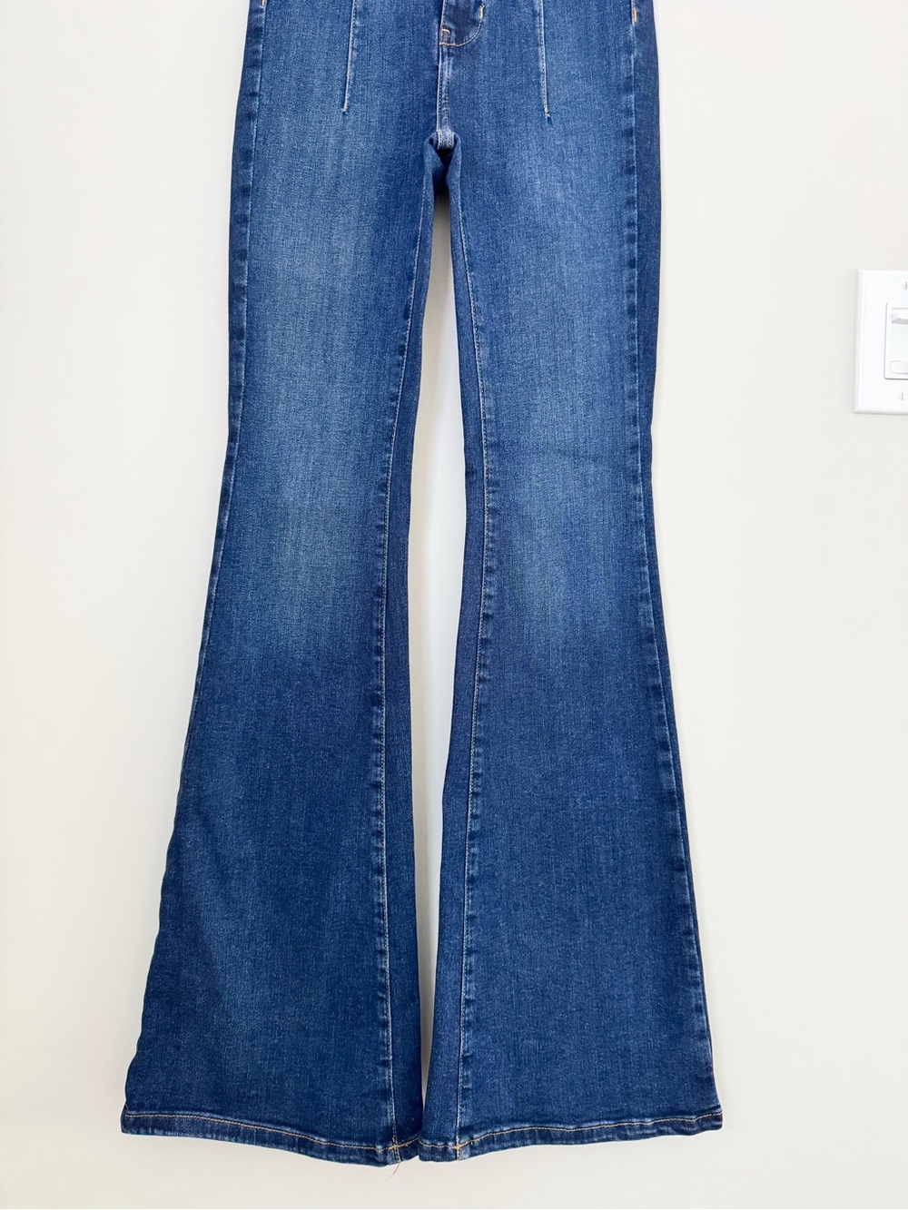 Free People Dark Blue High-Waist Flare Jeans - Picture 6 of 15